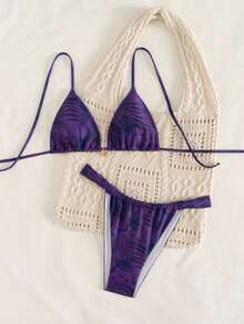 Women's Floral Sexy Bikini Set Vacation Beach Summer - Multicolor - View 5