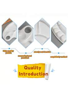 1 pezzo Tavolozza a forma di testa di peperoncino bianco in materiale PP spesso, di alta qualità, spessa e durevole, con 17 vaschette profonde per soddisfare la maggior parte delle esigenze di pittura a colori