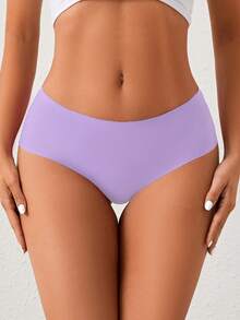 5pcs/Set Seamless Breathable Bikini Briefs, Comfortable Stretchy Solid Color Women's Panties For Daily Wear, Women's Underwear - Multicolor - View 8
