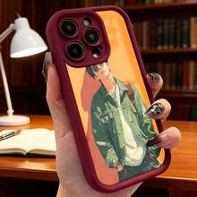 Cubierta de telefono con diseño de joven estilo urbano verde y blanco para hombres y mujeres ideal para uso diario en bibliotecas y espacios interioresAplicable a teléfonos Apple y Galaxy. - Blanco - Ver 6