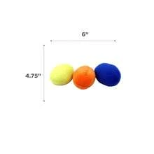 Outward Hound Squeakin' Eggs Plush Replacement Dog Toys - 3 Pack - 彩色 - 查看 8