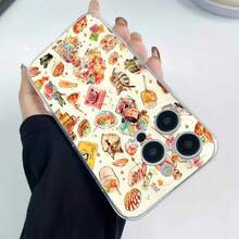 Funda para teléfono con un diseño festivo y original: adorables animales, globos y dulces deliciosos. Compatible con  17,  16,  16 Pro Max,  15,  15 Pro Max,  14,  13,  12 y  11 Pro. Fabricada en TPU para una protección resistente a los golpes. ¡El regalo perfecto para cualquier celebración! - transparente - Ver 3