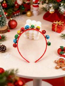 1 Peça Tiara de Natal com Sinos, Amigável com a Pele e Cabelo, Adequada para Eventos, Reuniões, Festas