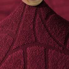 1pc Classic Solid Color Jacquard Floral Sofa Cover, Bohemian Style Solid Color Sofa Slipcover, Pet Scratch Resistant Sofa Cover, Suitable For Straight Armless Sofa, All Season Use, Suitable For Home, Hotel, Party, Cafe, Restaurant Decor