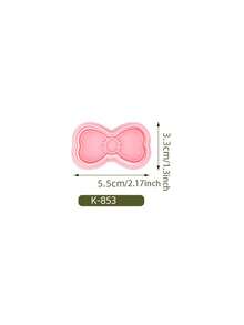 1pc 3D Bow Series Cookie Cutter DIY Clay Cartoon Cookie Molds Baking Tools, Kitchen Supplies - Pink - View 15