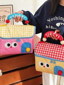 حقيبة غداء عازلة للحرارة كبيرة السعة بتصميم كرتوني، حقيبة حمل عازلة للحرارة بأنماط مرحة، مناسبة للفتيات والطالبات وموظفي المكاتب لحمل الغداء في الرحلات والنزهات والتنزه في الهواء الطلق، حقيبة غداء عازلة للنساء، صندوق غداء للمدرسة