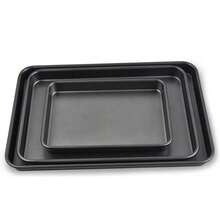 17.5*11.8 Inch Large Metal Baking Sheet, Stainless Steel Non-Stick Cookie Tray, Suitable For Oven Baking And Drying - Black - View 10