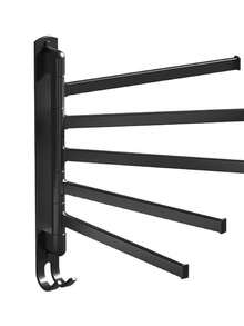 Suction Cup Rotating Towel Rack, No Drilling Required, Wall-Mounted Bathroom Towel Bar, High-Quality Storage Solution - Black - View 7