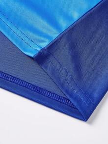 Men's Gradient Long Sleeve Sports T-Shirt, Gym Running Training Athletic Top, Autumn/Winter