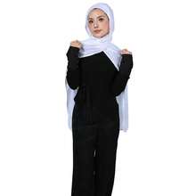 Modal Cotton Hijab Scarf For Women With Undercap Set,White - White - View 5