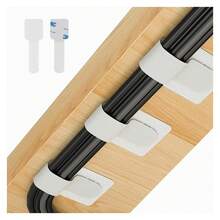 Hook And Loop Cable Ties, Under Desk Cable Management, Self-Adhesive Cable Clips, Adhesive-Backed Cable Organizers, Cable Management For TV, Computer, Laptop, Ethernet, Desktop PC - Multicolor - View 1