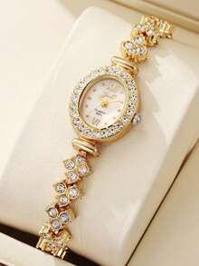 High-End Fashion Design Texture, Everyday Versatile, Casual, Aesthetic, Elegant, Light Luxury, Exquisite, High-End And Atmospheric, Classic Retro Women's Quartz Watch Set, Suitable For Birthday Gifts, Year-End , Net One 1pc/Set - one-size - View 15