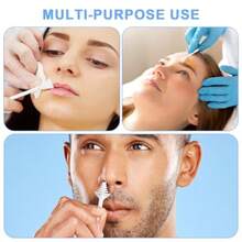 GSYY 60 Pcs Hair Ing Applica With Diosable Ats For Nostril Cleaning Ear And Face Hair Removal Pains Nose Applica Sticks For Men And Wen Ideal For Sensitive Areas Hienic And Ea To Use - 米色 - 查看 5