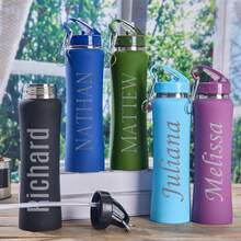 1PC Personalized Engraved 600ml Water Bottles With Straw,Christmas Gifts, Valentine's Day Gifts,Wedding Gifts,Back To School Season,Engraved Insulated Water Bottle,Name Water Bottle,Custom Steel Water Bottle,Wedding Gifts For Him/Her,Bridesmaid GIft,Anniversary Gifts, Teacher's Day Gifts, Gifts For Fathers/Mothers - Multicolor - View 4