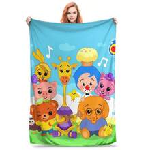 Clown Plims Blanket Lightweight Flannel Sofa Throw Blanket For Couch Bedding Outdoor Throws Bedspread Quilt2.Jpg - 白色 - 查看 1