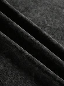 女士加大码复古T恤，卡通鸭子、帽子和眼镜图案印花，休闲短袖圆领T恤，日常家居服，适合夏季居家旅行，水洗质感，印花T恤 - 黑色 - 查看 7