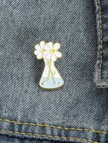 1枚向日葵可爱胸针字母胸针蝴蝶徽章服装包包装饰扣章节日小礼物情人节礼物 - 彩色 - 查看 5