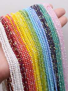 3mm 1strand 130pcs Natural Stone Round Faceted Spinel Cut Multicolor Glass Beads For Jewelry Making DIY Necklace Bracelet - 3x3mm Colored Glass Beads - View 6