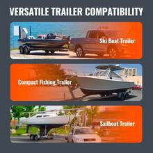 Boat Trailer Guide, 40″ Adjustable Design Trailer Guide Poles, 2PCS High-Hardness Steel Trailer Guide-Ons, Trailer Guides With PVC Pipe Posts, For Ski Boat, Fishing Boat Or Sailboat Trailer - 40″ - 查看 6