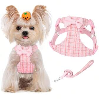 HLP287 狗用胸背带，可调节胸带，适合小型/中型犬、贵宾犬、泰迪熊、户外散步