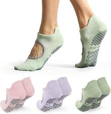 3 Pairs Green Pink Purple