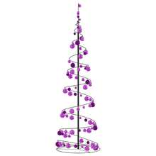 LED Christmas Tree With Baubles 120 LEDs Warm White 180 Cm - Multicolor - View 5