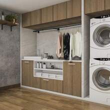 Barra para Colgar Ropa 184 cm - Montada en Pared con 4 Ganchos, para Hogar y Tienda de Ropa - Unitalla - Ver 4