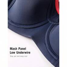 SYROKAN Women's Full Support High Impact Racerback Lightly Lined Underwire Sports Bra - True Navy - View 6