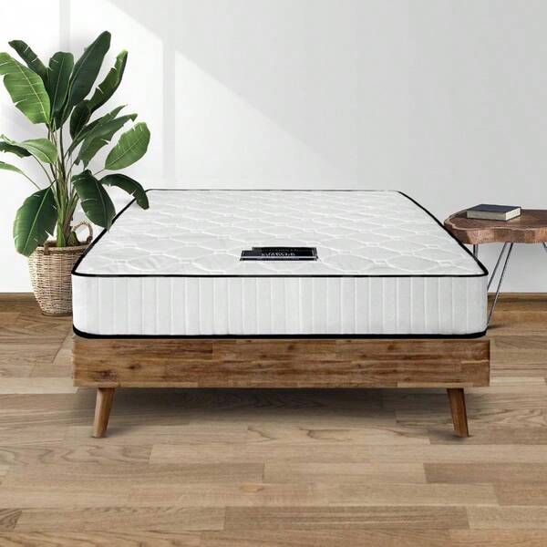 Queen Mattress Bed Mattresses Firm Foam Topper 21cm Thickness With 6-Coli Spring System And Breathable Tight Top 5Yrs Warranty Medium Firm White With Vacuum Packed