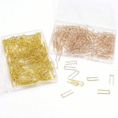 New 200pcs 23MM Rose Gold Double-Pointed U-Shaped Pins For Patchwork Sewing Positioning U-Pins In Boxed Supply