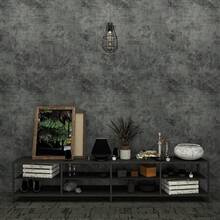 1 Roll Matte Grey Concrete Contact Paper Peel And Stick DIY Vinyl Self Adhesive Wallpaper Tile Sticker For Countertops Walls Drawer Living Room Furniture Bedroom Kitchen Bathroom House Home Decor - Dark Grey - View 3