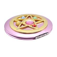 Estuche con espejo de cristal con diseño de estrella de la serie Moonlig Memory de GSYY Shopr, espejo de maquillaje como regalo - Albaricoque - Ver 2