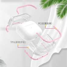 Transparent Anti-Drop Protective Case For 2/1, Soft Shell Compatible With Apple Pro 2, 3 Bluetooth Earphone - Pink - View 6