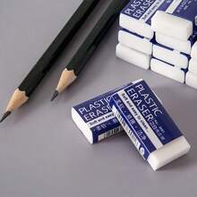 简约2B橡皮擦小学生考试专用改错橡皮擦素描修正无痕铅笔橡皮 - 白色 - 查看 5