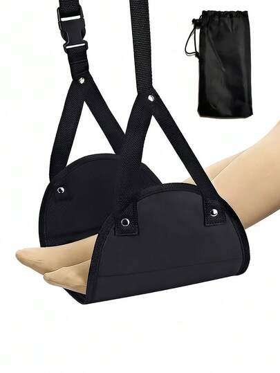Lightweight Foot Hammock Adjustable Strap Airplane Footrest Foot Leg Rest For Travel Desk Rest Portable For Men And Women For Travel Business Airplanes Train Offices Outdoors Holiday Camping Travel Essentials Vacation Accessories
