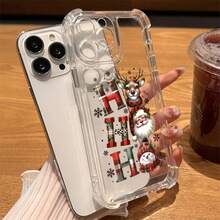 Étui de téléphone transparent Père Noël, cadeau de Noël et du Nouvel An, compatible avec iPhone 17 16 15 14 13 12 11 Pro Max 17 Air 7 8 Plus X XR XS, étui compatible avec iPhone 17 Pro Max, 17 Pro, 17 - 1 - Voir 10