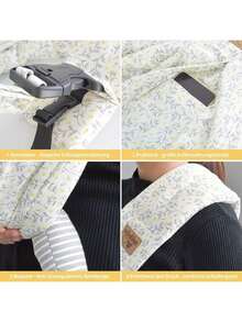 Vrbabies Easy To Wear Infant Carrier Slings, Lightweight Hands Free Baby Sling, Ideal Choice For Comfortable Parent-Child Relationships, Novice Parents Baby Carrier - 黃色小花 - 查看 5