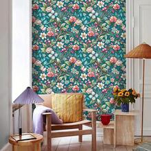 1 Roll Vintage Floral Peel And Stick Wallpaper, Waterproof, Removable, Easy To Install, Durable, Seamless Jointing, Suitable For Home Decor, Bedroom, Living Room, Kitchen Wall DIY, Furniture Renewal, Holiday Gift, 17.32 X 118.11/196.85/393.7 Inches