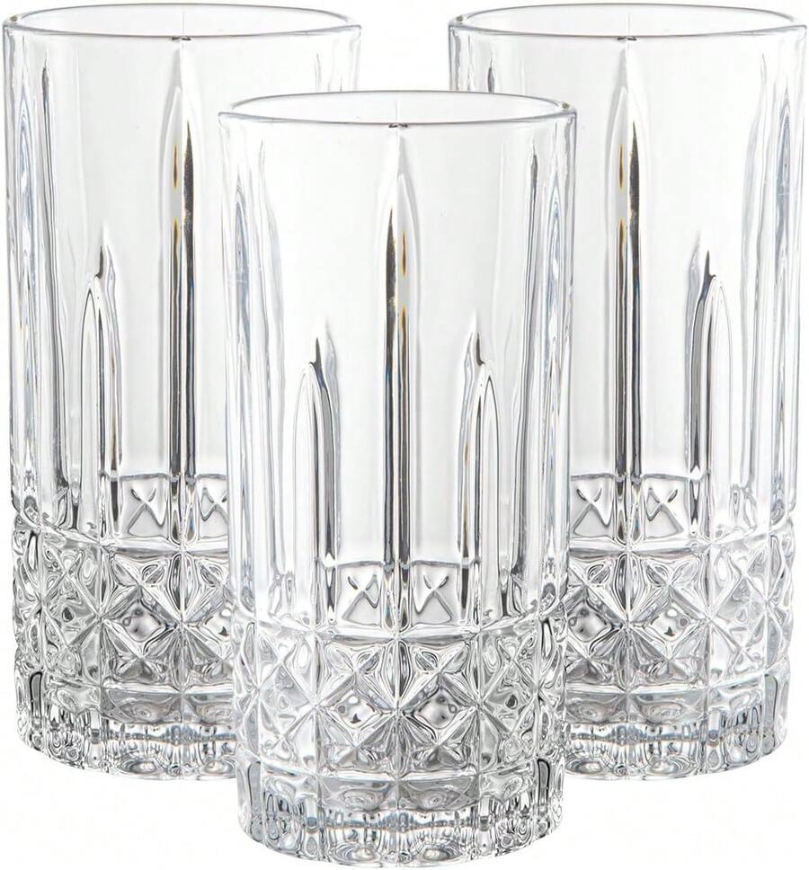 Juego de 6 vasos de cristal de 360 ml, adecuados para agua y bebidas - 1 - Ver 1