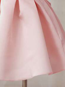 EHOMKIDS 年轻女孩蝴蝶结缎面公主裙，适合婚礼、派对