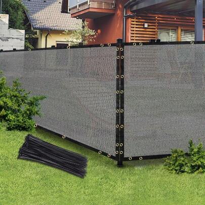 Gray 4FT X 50FT Outdoor Privacy Screen Fence And Mesh Shade Net Cover Ideal For Garden And Backyard Enhances Privacy For Fencing And Chain Link Perfect For Patio Privacy Wall Slats Freestanding