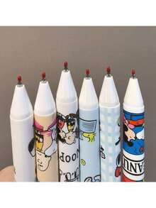 6pcs/Set Snoopy Ballpoint Pens, Stationery, School Supplies, Perfect Party Favors, Fans Holiday Gifts - Multicolor - View 5