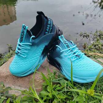 2025 New Casual Lace-Up Lightweight Flat Women's Sneakers, Versatile Black And Blue Sporty Casual Shoes