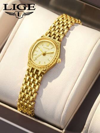  LIGE Fashion Ladies Casual Watch Waterproof Pointer Quartz Watch Elegant Business Watch