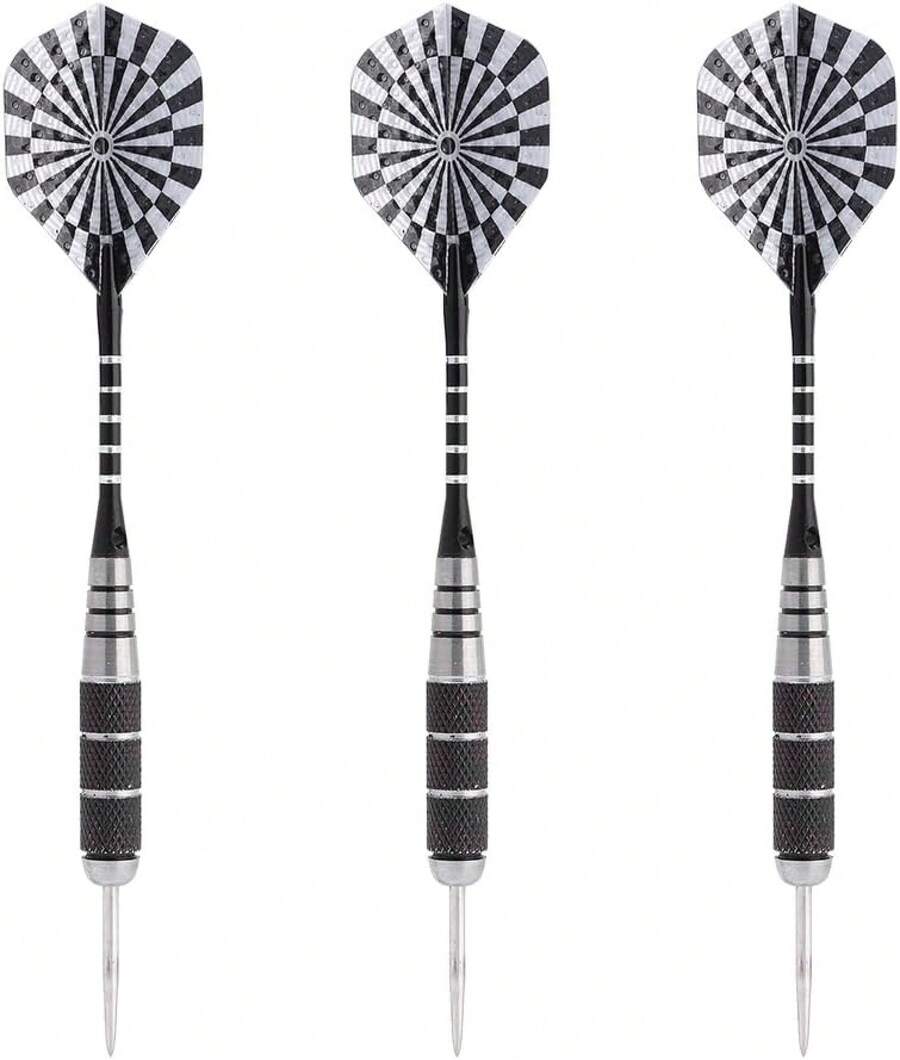Yosoo 3Pcs 155mm Punta de Dardo Acero de Aluminio Dardos de Flechas de Aleación Juego de Dardos con la Impresión de Pet Volado de Níquel para Tablero (Size : L6) - 1 - Ver 1