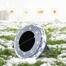 4/8/12-Piece Solar Underground Lights - Decorate Your Yard Beautifully With LED Lights. IP65 Waterproof Platform Lamp, Street Lamp, Garden Landscape, Outdoor Decoration. - Warm Light - 查看 7