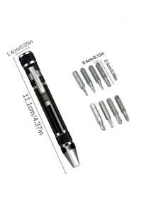 8-In-1 Screwdriver Set, Aluminum Alloy Material, Flat Head Manual Screwdriver, Portable Repair Tool, Men's Tool - Multicolor - View 6