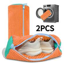 1/2pcs 360° Shoe Washing Machine Bag For All Shoe Types - Anti-Deformation, Machine Washable, Air-Drying, Protective Laundry Bag With Rich Fleece Inside, Perfect For Sneakers And Casual Shoes, - Multicolor - View 37