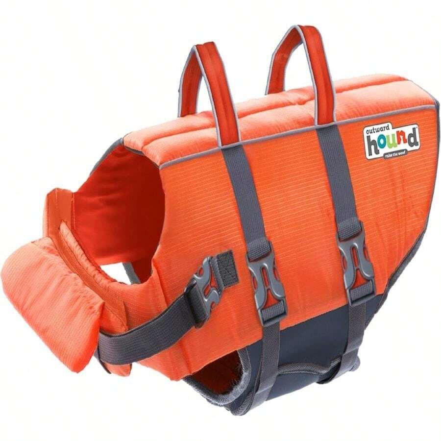 Outward Hound Dawson Swim Dog Life Jacket, High-Performance Neoprene Dog Life Vest For Swimming, Boating, And Water Safety, Medium, Red - ColorD - 查看 1