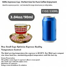 1/6pcs Vintage Plaid Gold Rim Ceramic Coffee Cup & Saucer Set, 3.04oz/90ml, Pink Black Gold, Elegant Coffee Cup Saucer For Women Men Couples, Suitable For Turkish Arabic Espresso, Latte, Black Tea, Cappuccino, Tea Party, Afternoon Tea, Creative Office Water Cup/Home Breakfast Milk Cup, Arabic Coffee Cup - Festival Gift, Party New Year Wedding Personalized Gift, Home Living - Multicolor - View 6